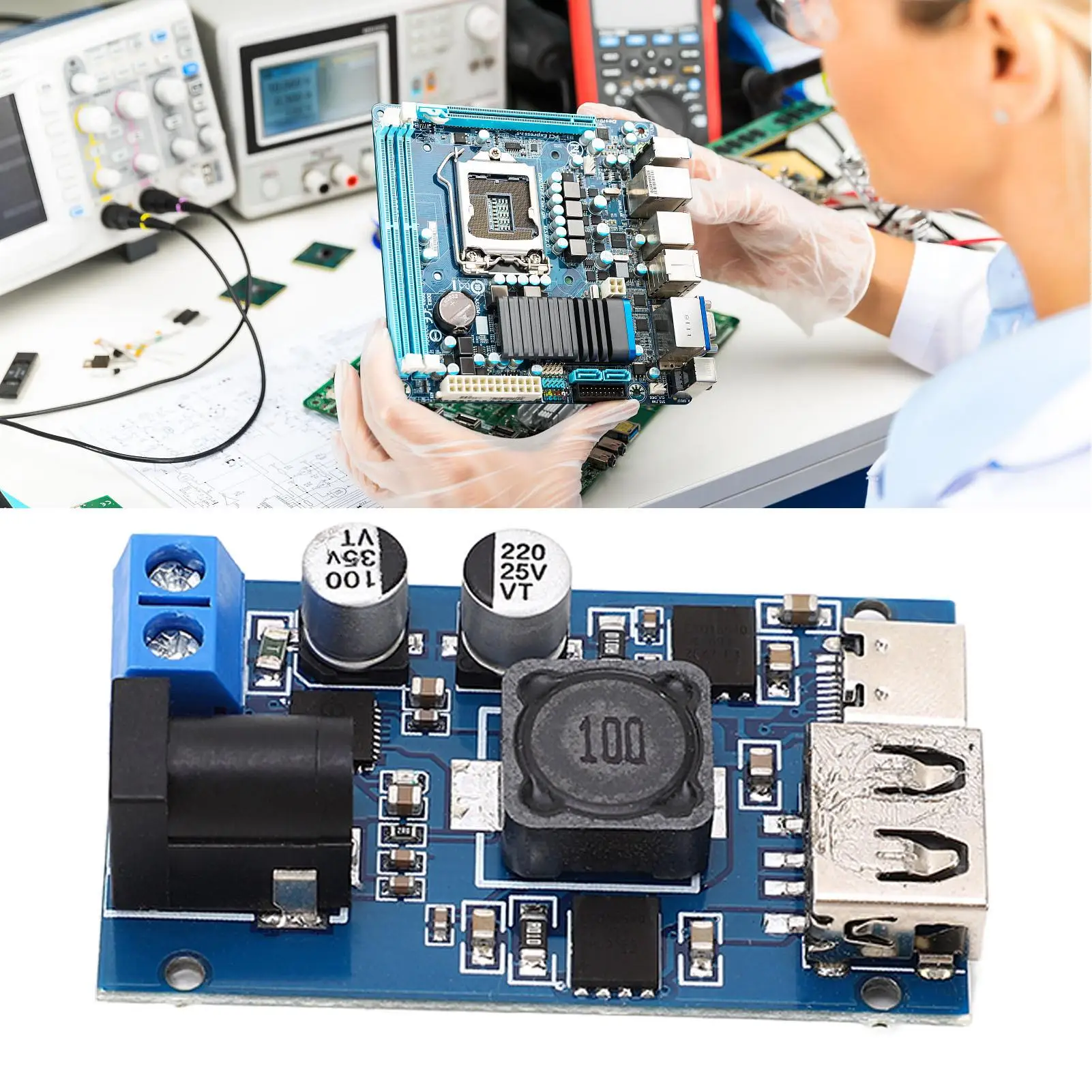 DC Converter 8.2-32V Synchronous Rectification Module - Dual Output Portable Voltage Regulator for Compact Devices