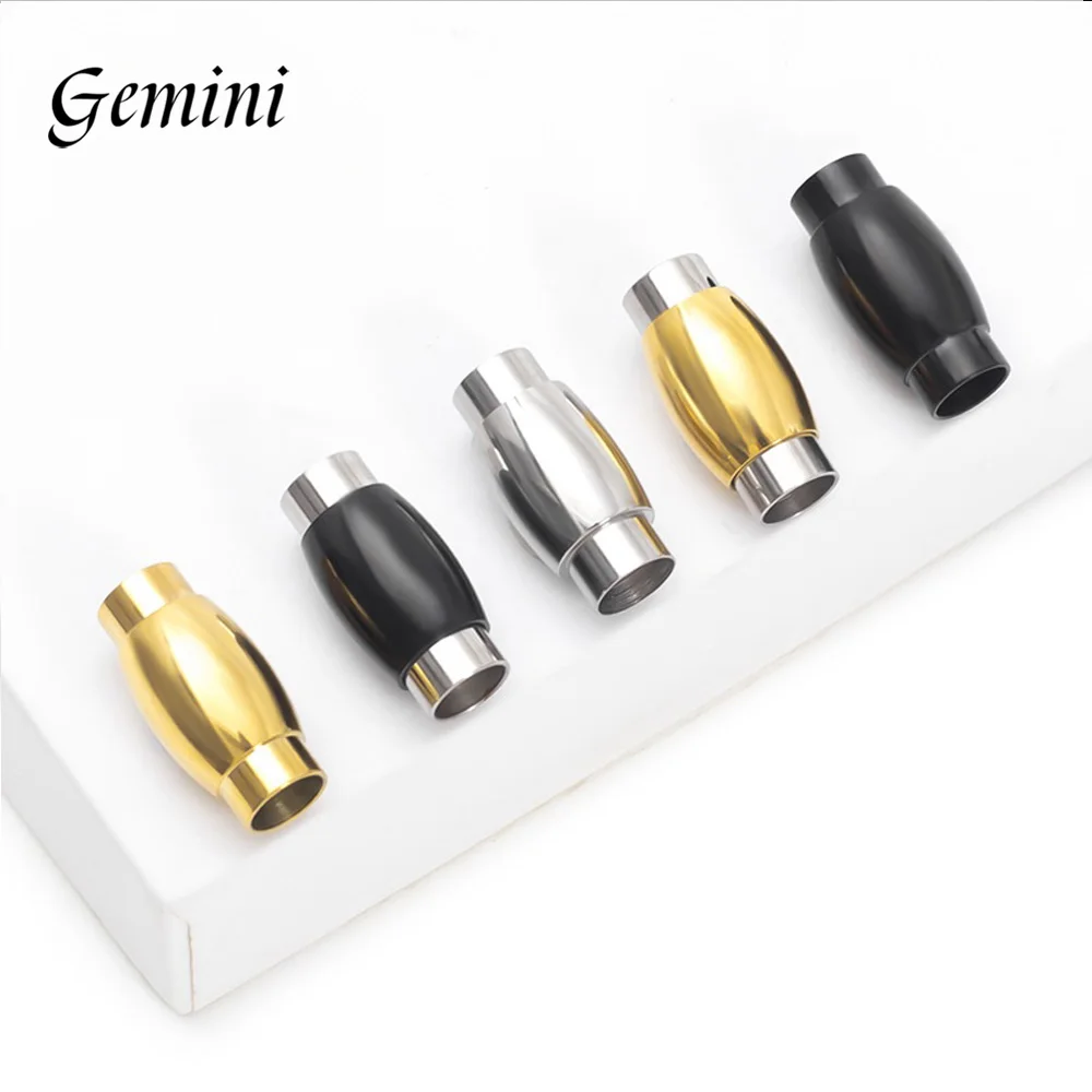 10Pcs Stainless Steel Magnetic Clasps 3/4/5/6mm Leather Cord Clasps Magnet Hook Jewelry Making Findings DIY Bracelet Accessories