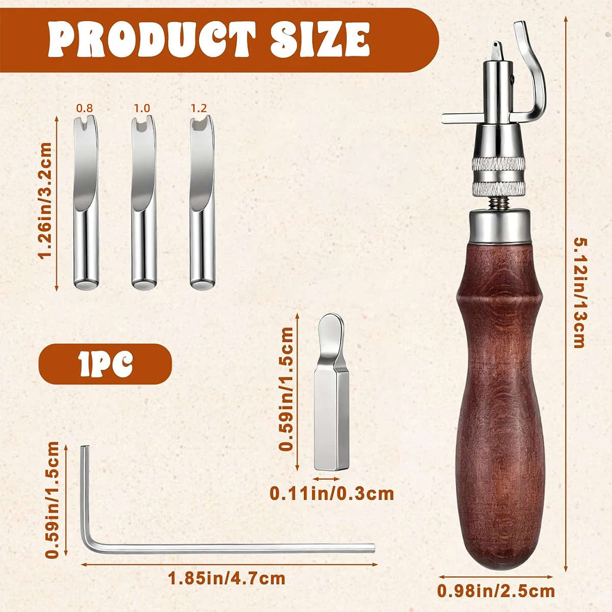 7 in 1調整可能な革製ステッチンググルーバーキット、ポー - Leatherwork Edge Beveler のレビューと価格
