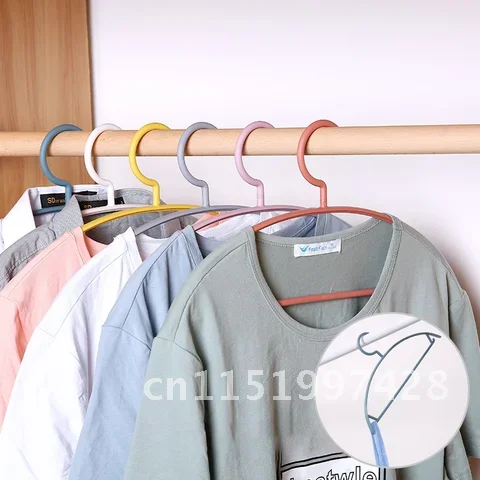 Non-slip Adult Plastic Hanger Multifunctional Non-marking Clothes Hook Household Drying Rack Space Saving Clothes 1Pc