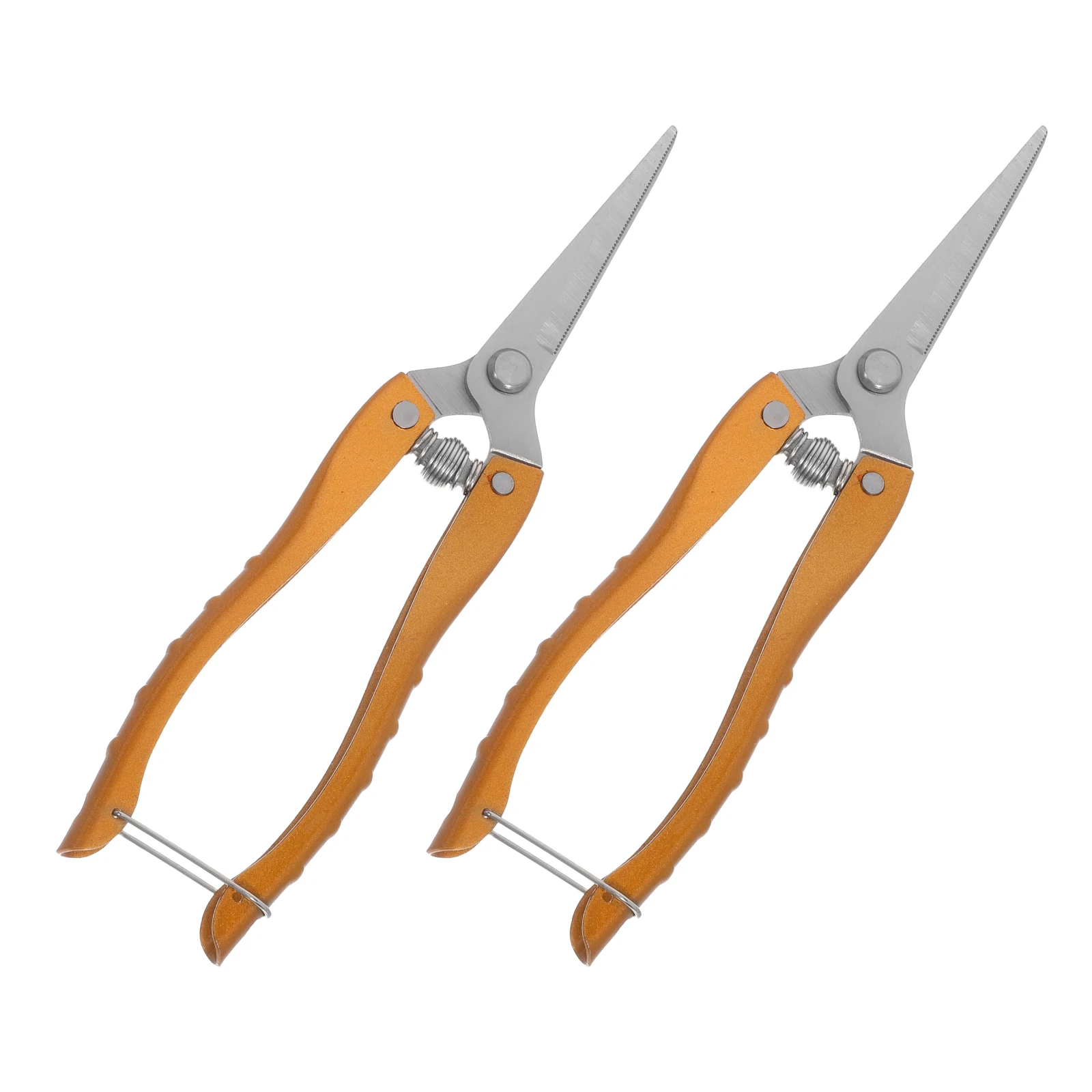 

2pcs Pruning Shears Stainless Steel Garden Scissors Non-Slip Ergonomic Handles Durable Rust-Resistant Flower Cutters for Stems