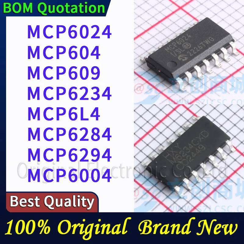 

MCP6024 MCP604 MCP609 MCP6234 MCP6L4 MCP6284 MCP6294 MCP6004 In stock Original High quality