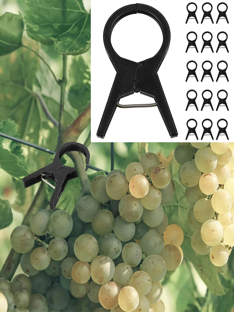 

100Pcs Plant Support Clips Garden Fixing Clips Reusable Fixing Stems Vine Clips Plastic Trellis Tomato Fixing Clips Garden Tools