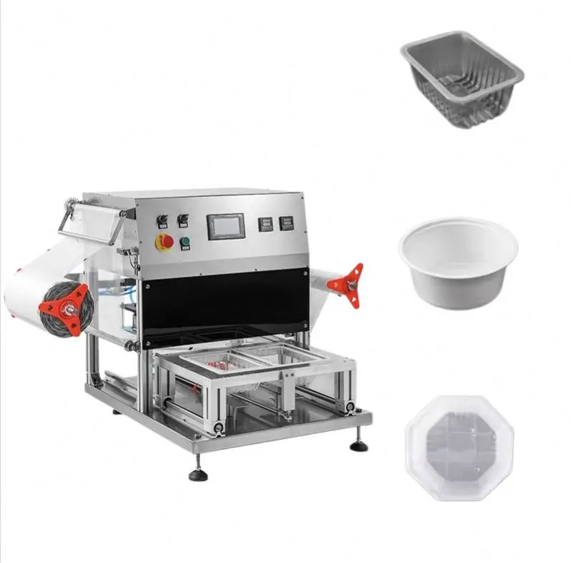 Nitrogen Sealer Container Food Lunch Box Tray Packaging Sealer Manual Tray Sealing Machine Cup Sealing Machine NP Brand