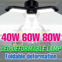 80W LED High Brightnes Light Bulb E27 Garage Lamp 220V Deformable Spotlights 110V Home Warehouse Parking Lot Workshop Lighting