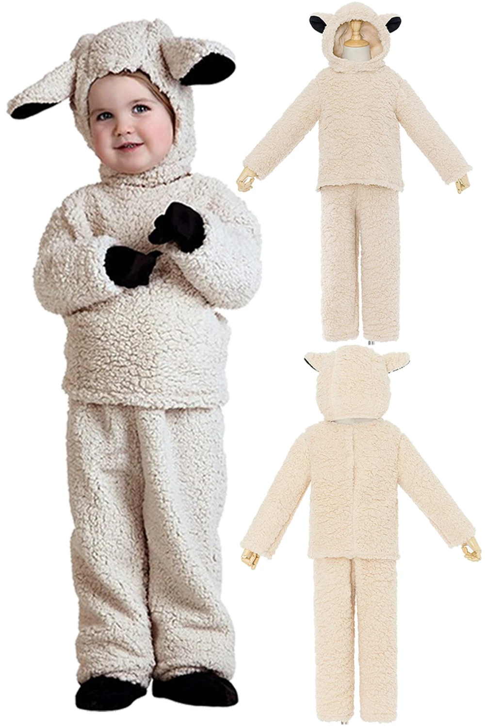 Verkleiden Sie niedliche wollige Lamm Schafe Cosplay Kind Jungen Mädchen Kleidung Cartoon Postcostume Kinder Rollenspiel Phantasie verkleiden Party Stoff