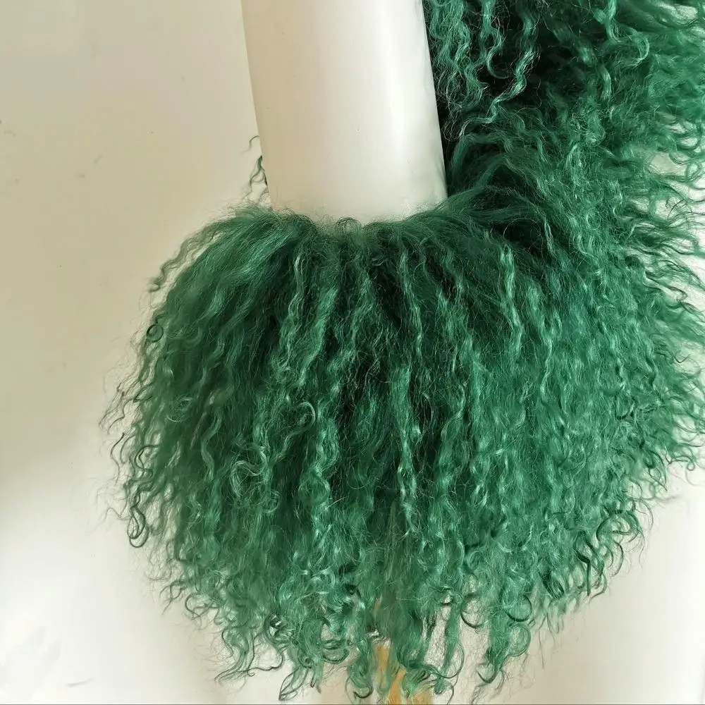 탈부착 가능한 진짜 몽골 양털 소매 커프스 여성용 고품질 따뜻한 털 커프스