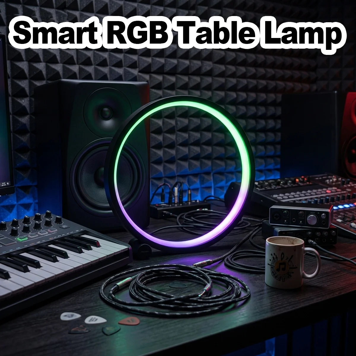 

Smart Table Lamp App Control Touch Dimming Desk Lamp Color Changing Usb Night Light Atmosphere Gaming Setup Decor Led Art Deco