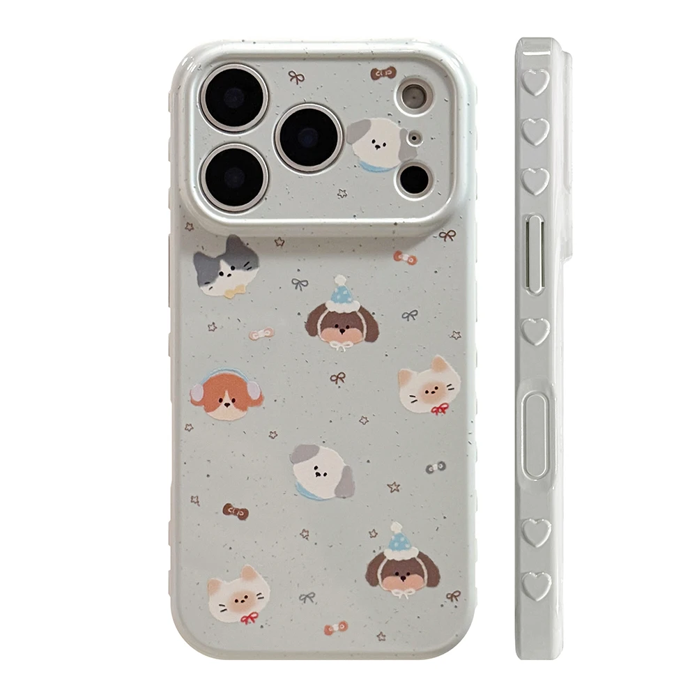 Leuke Cartoon Puppy Animal Case voor iphone 17 pro max Schokbestendig Soft Case voor iPhone 17 pro 16 15 14 13 Pro Max Protector Cover
