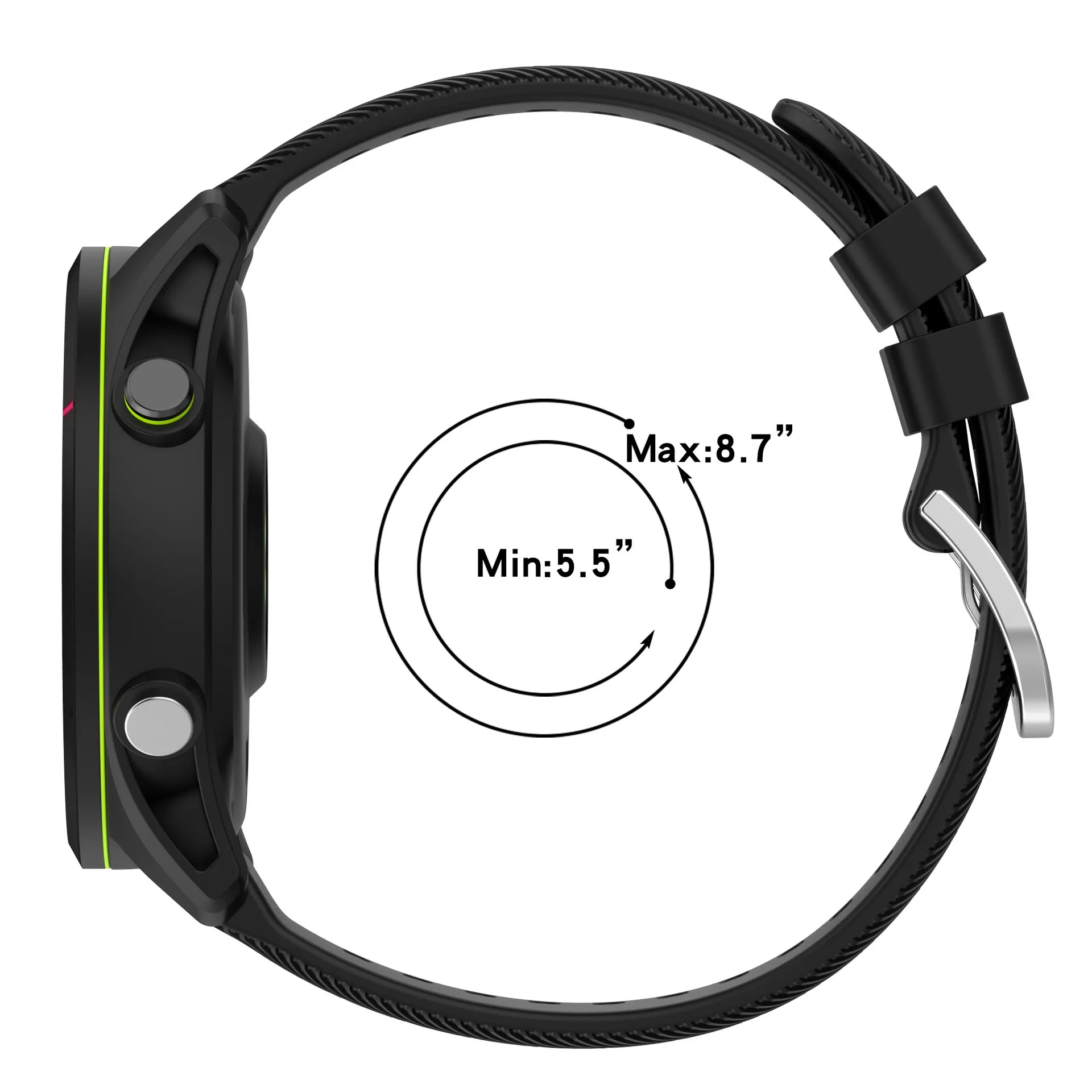 18 مللي متر سيليكون حزام ل Garmin Venu 3S 2S Vivoactive 4S حزام ساعة ذكية ل Forerunner 265S 255S سوار Active S اكسسوارات