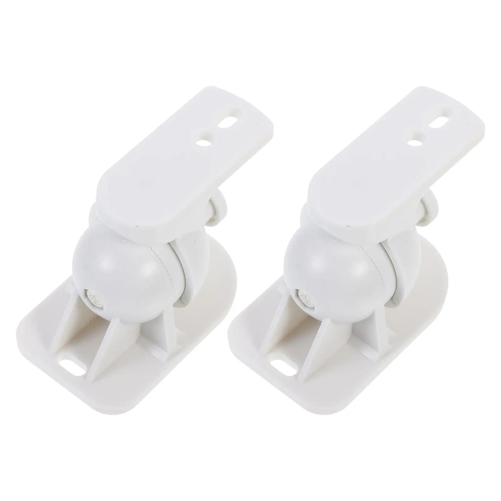 

White Speaker Mount Brackets Audio Stand Wall Gaming Abs Surround Sound Rack Adjustable Swivel Tilt Modern Reliable Construction