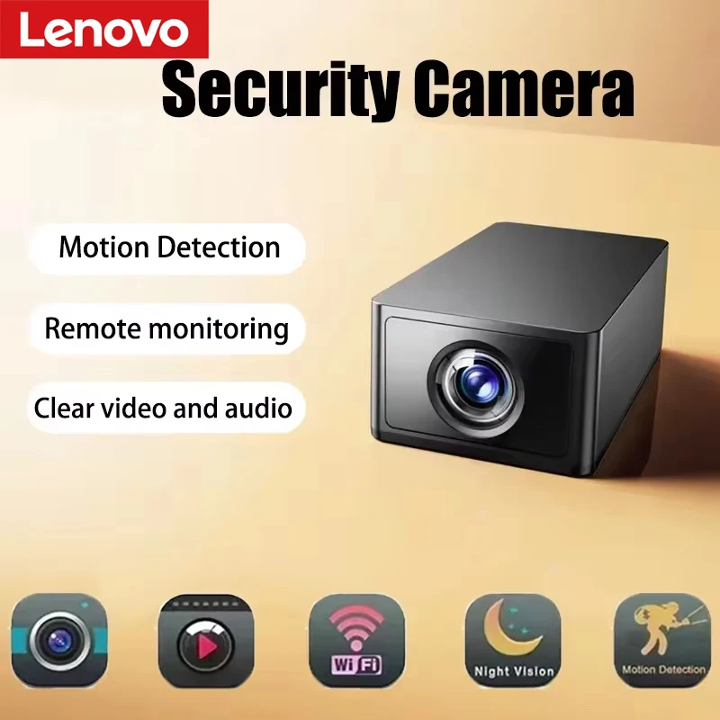 Lenovo Home X8 Mini Camera Wifi Camera Corder HD 4K Video Recorder Motion Detection Night Vision Security Smart Camera