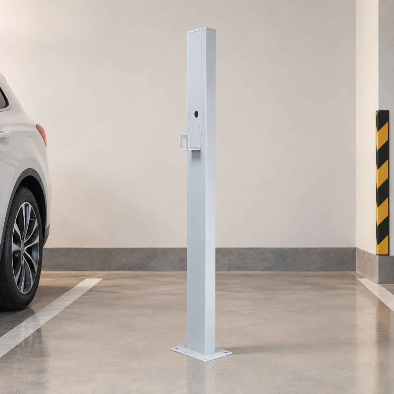 EV Charger Pedestal Slim Freestanding Vertical Charging Station Pedestal Upright Charger Support Column Long-Lasting