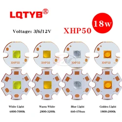 Xhp50 Wit/Warm Wit/Goudgeel/Blauw 18W Lassen 16Mm/20Mm Koperen Substraat 3V/6V/12V Gemaakt Zaklamp Led Straatverlichting