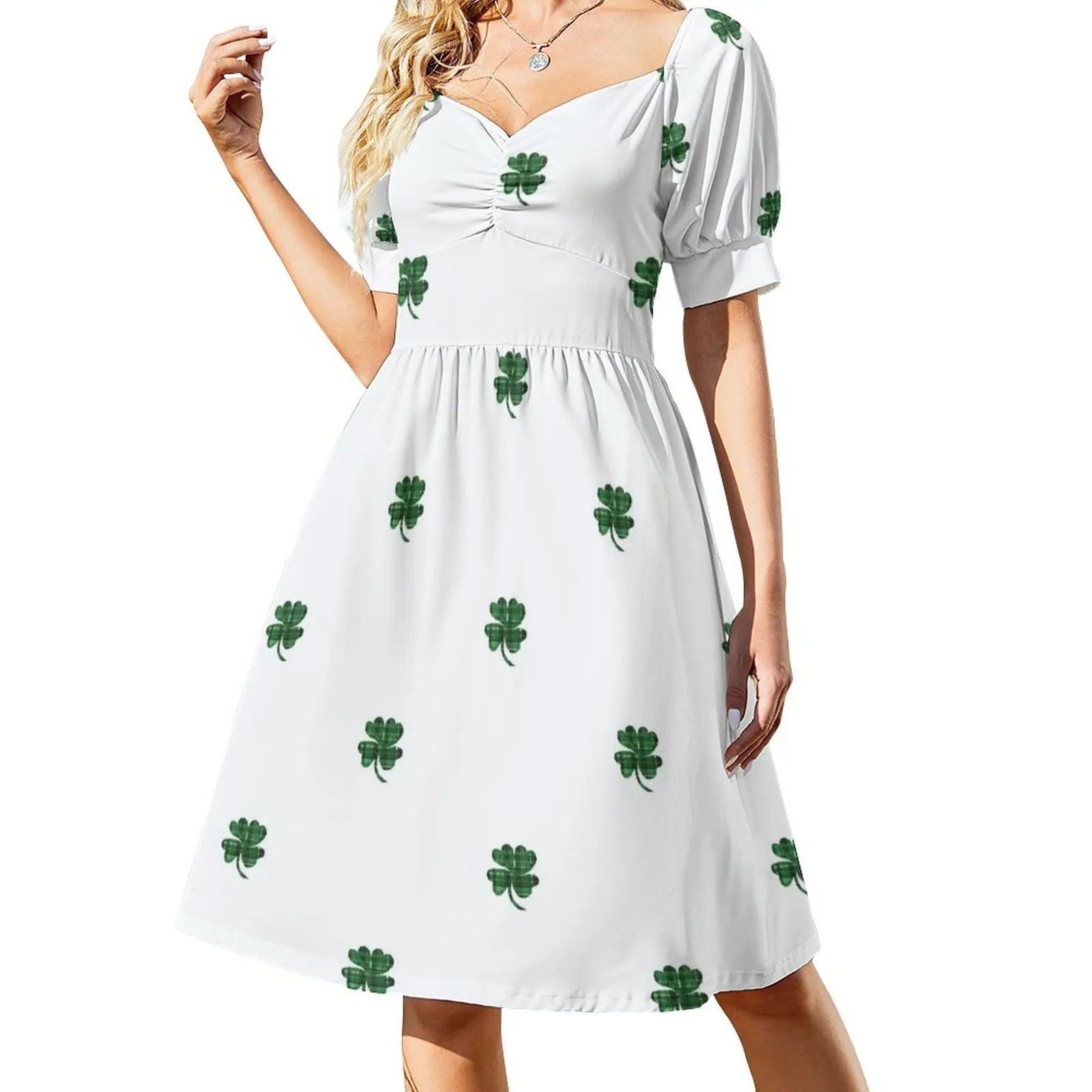 Four Leaf Plaid Clover Dress wedding guest dress 2023 Party dresses