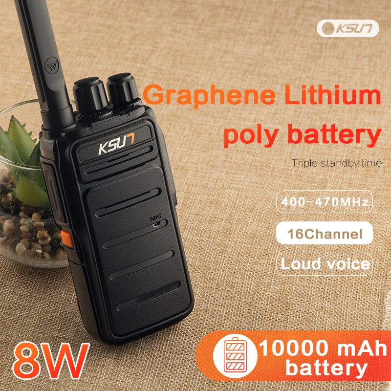 

Portable Walkie Talkie, UHF, 400-470MHz, Two-Way Radio, PTT, Walkie-talkies for Hunting, Radio Transceiver, KSUN X30LH