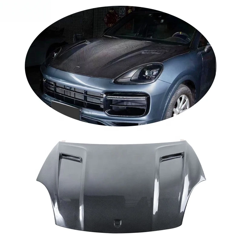 

Used for the Cayenne M Style Genuine Carbon Fiber Engine Hood Body Kit