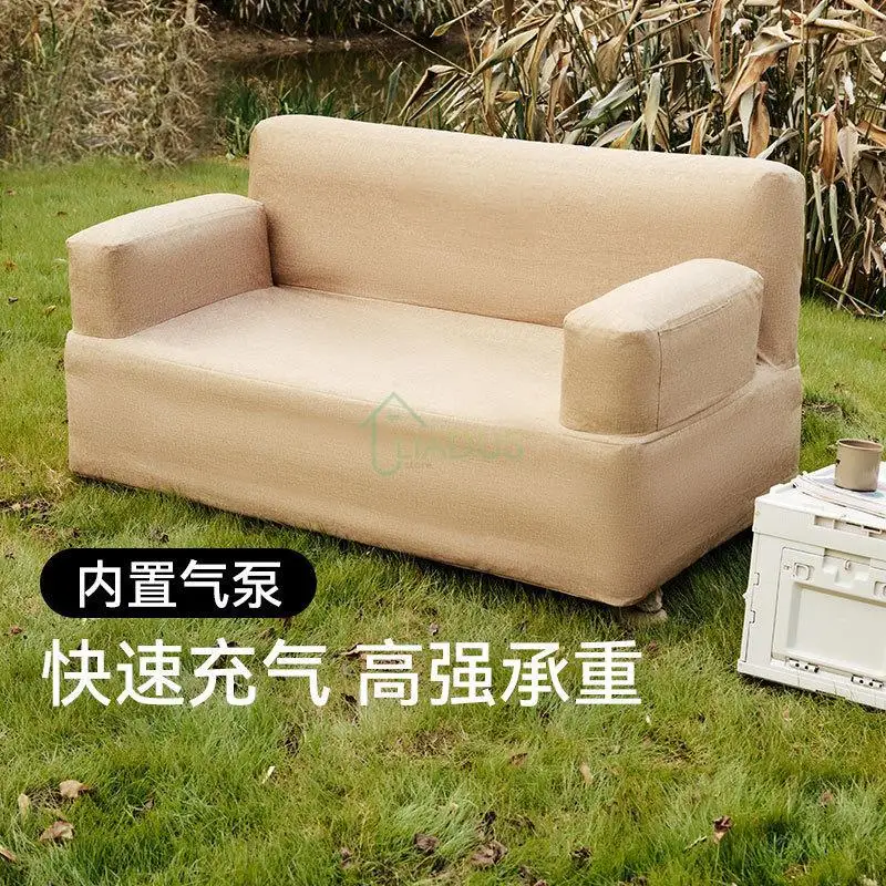 

Inflatable Sofa Couch 3Person In Home Outdoor Leisure Sofa Folding Portable Camping Beach Equipment Lazy Floating Sofas withpump