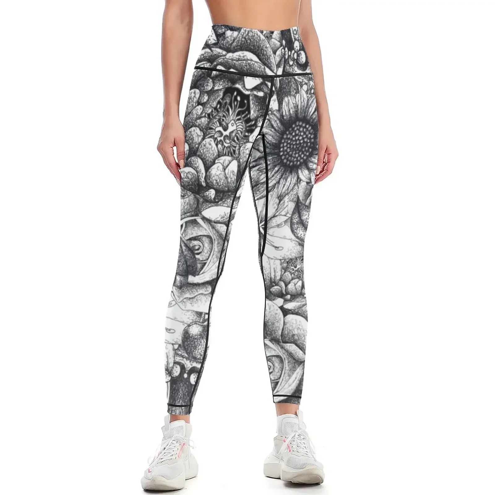 Floral Bouquet Leggings gym sportswear woman Women's sports pants jogging pants Tight fitting woman Womens Leggings