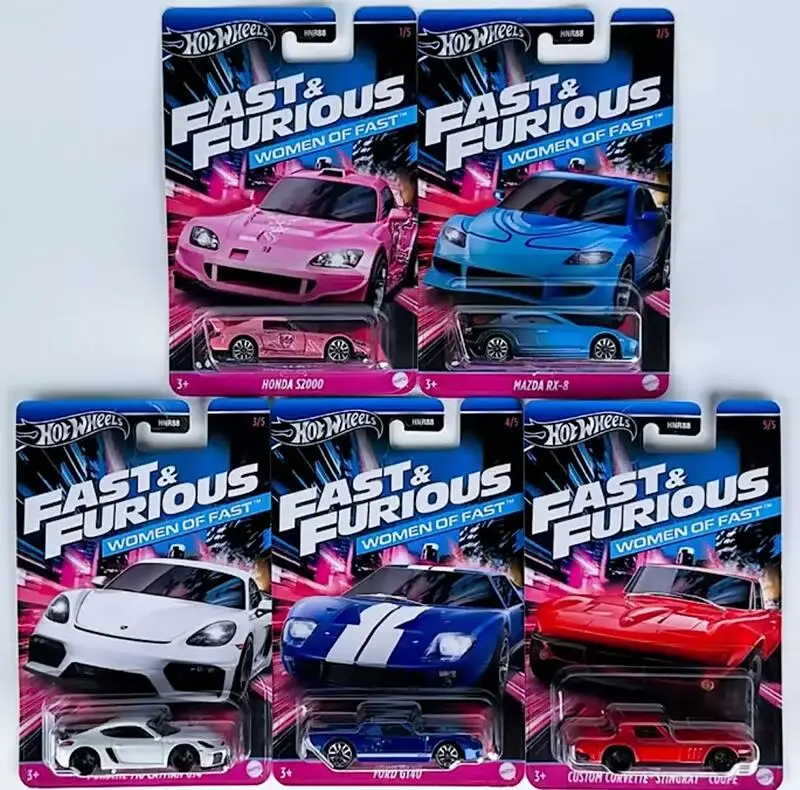 Hot Wheels 1/64 Fast and Furious NISSAN SILVIA S15 MITSUBISHI ECLIPSE TOYOTA SUPRA FORD ESCORT dodge hellcat Diecast car Model