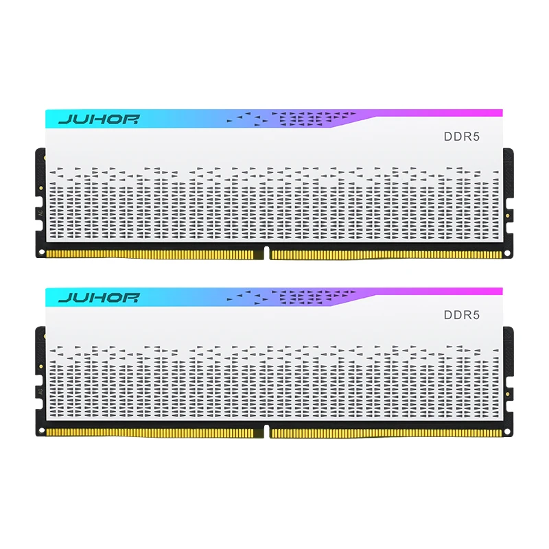JUHOR Memoria Ram RGB DDR5 16GB 6000MHz 6400MHz PC5 كمبيوتر مكتبي ذاكرة عكس الضوء