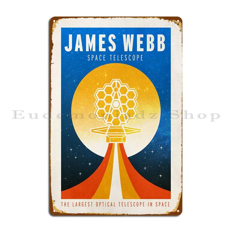 Deep Space Telescope Metal Signs Customize Wall Plaque Funny Garage Designing  Tin Sign Poster