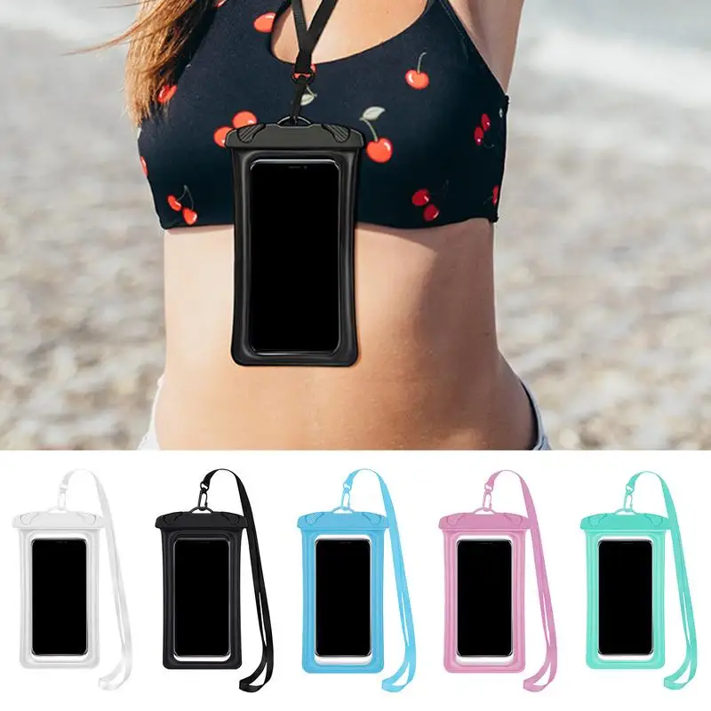 Floating Phone Pouch Underwater Case Phone Dry Bag Cellphone Protector Sensitive Touch Phone Case For Most 4-7.5 Inch Mobile