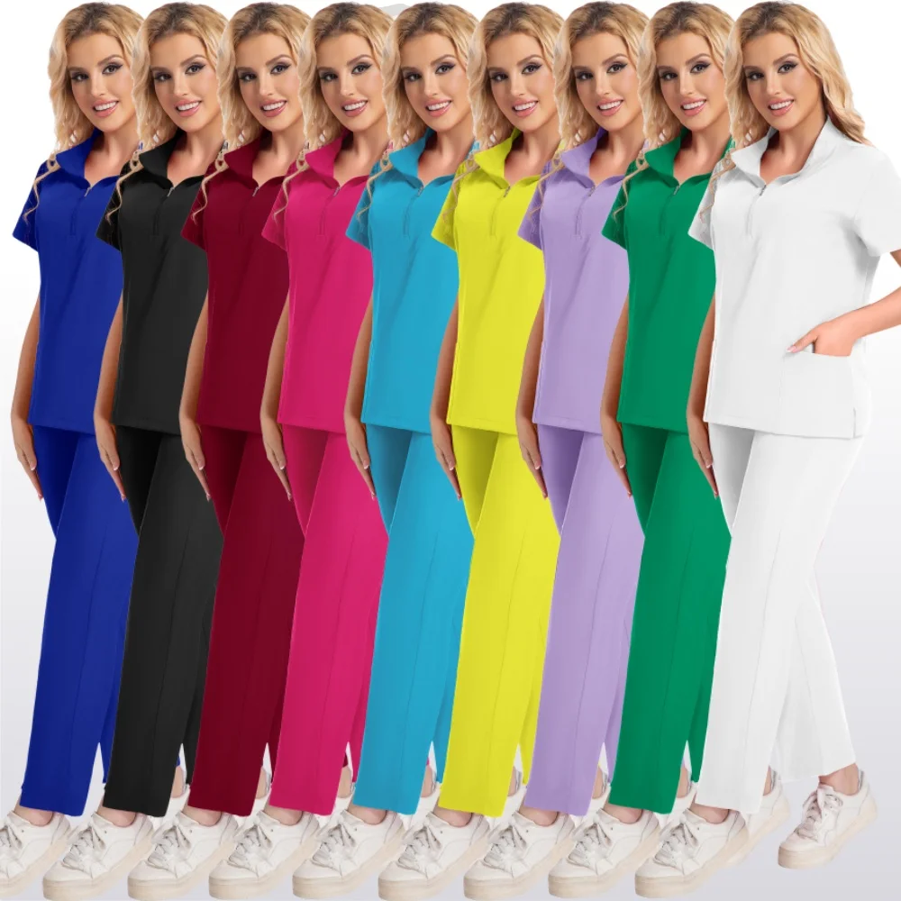 Female Doctor's Work Clothes Hospital Medical Nursing Scrub Sets Lightweight Sleeveless Surgical Gown Clinic Pharmacy Uniform