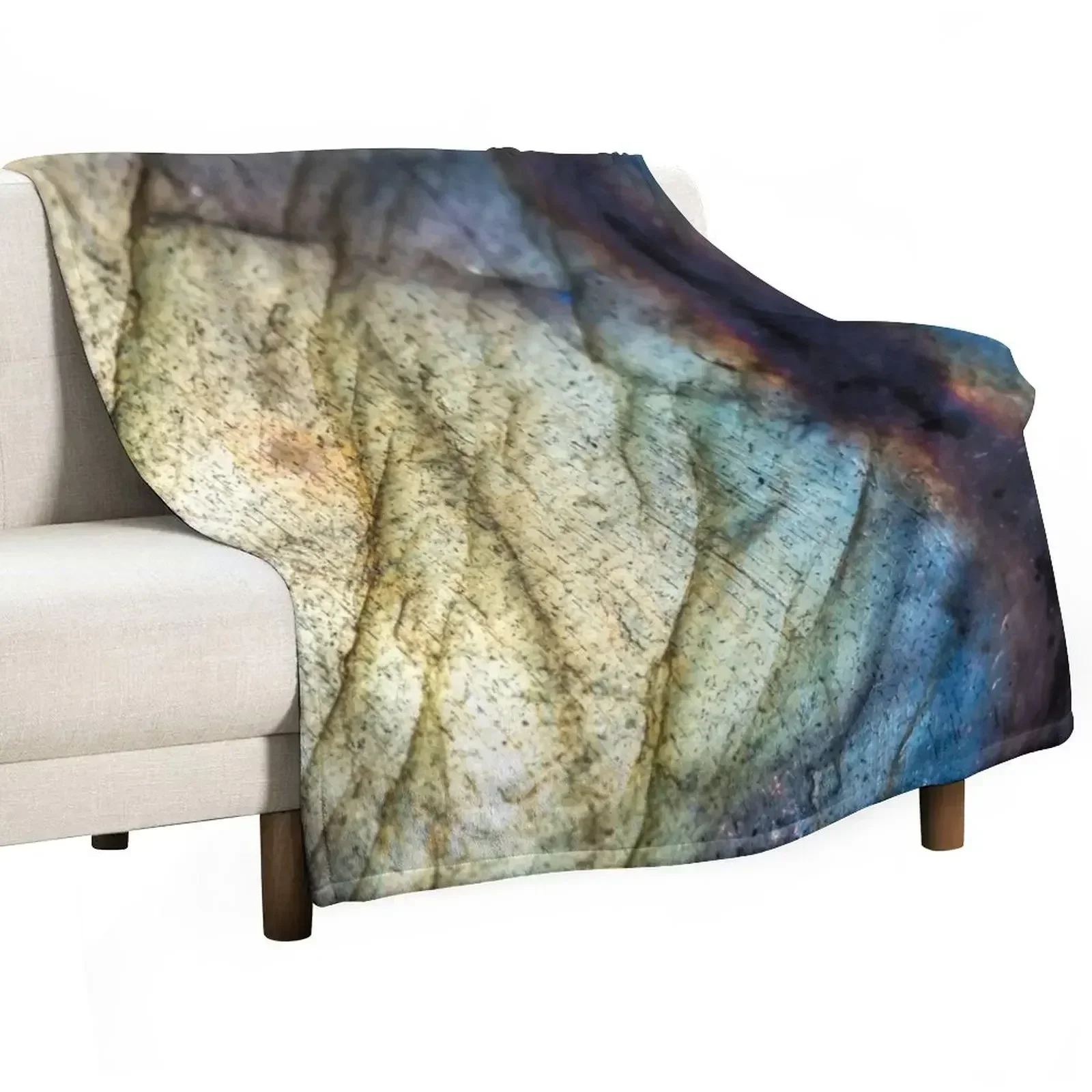 Labradorite Throw Blanket Beach Winter beds For Sofa Thin Moving Blankets