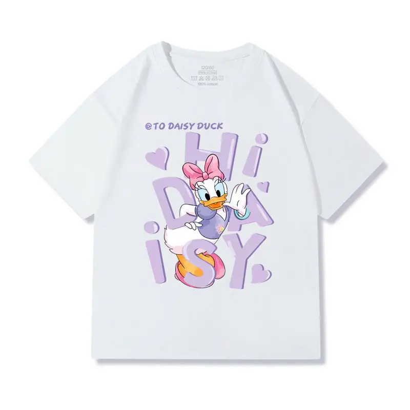 ديزني ميكي الأطفال قصيرة الأكمام تي شيرت 2026 صيف جديد الفتيان والفتيات القطن الخالص بلوزة فضفاضة غير رسمية ملابس أطفال #4