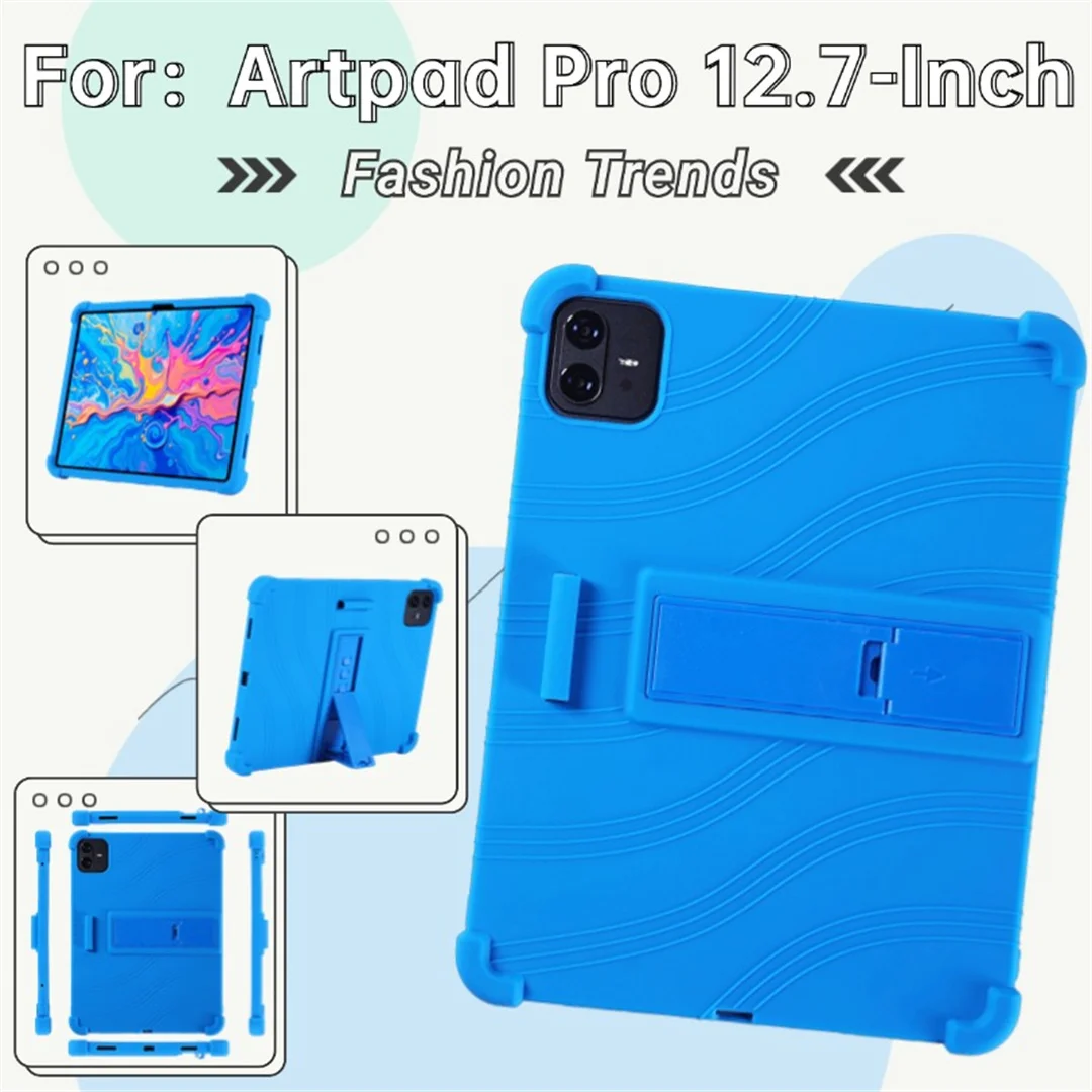 

For Artpad Pro 12.7 In Tablet Cover Environmentally Friendly Silicone Hidden Stand Washable Shockproof Full Protection For Baby