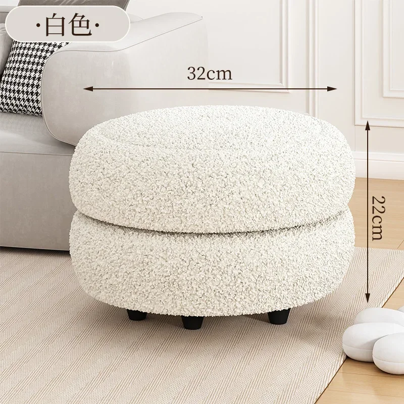 

Space saving furniture Tatami stool chair Vanity chair Ottoman storage upholstered bench stool Light luxury Stackable Sofa stool