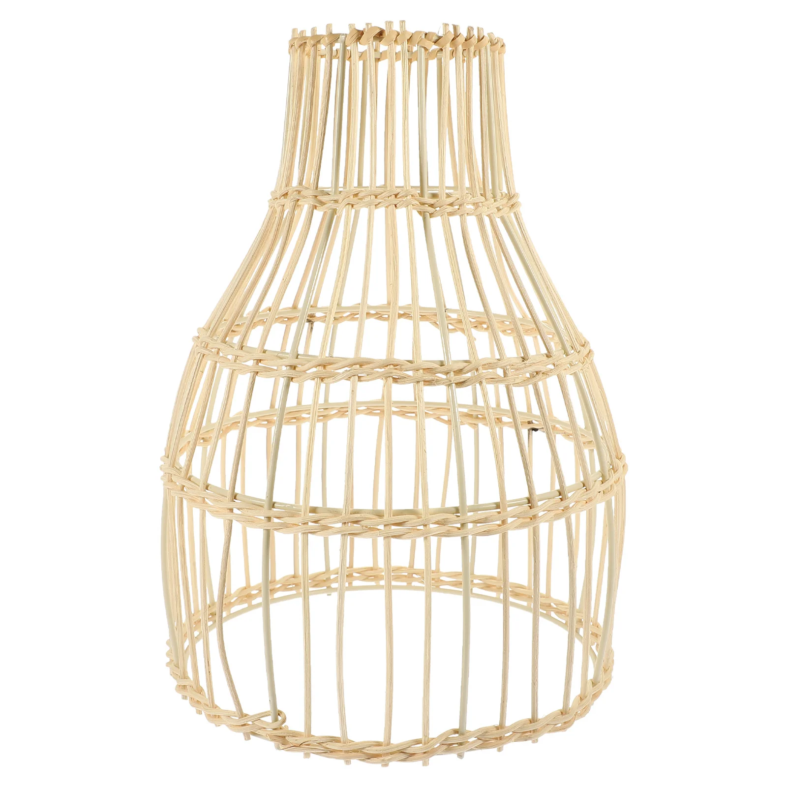 

Rattan Lamp Shade Hand Woven Ceiling Light Cover for Home Hotel Restaurant Decor Rustic Style Pendant Lampshade