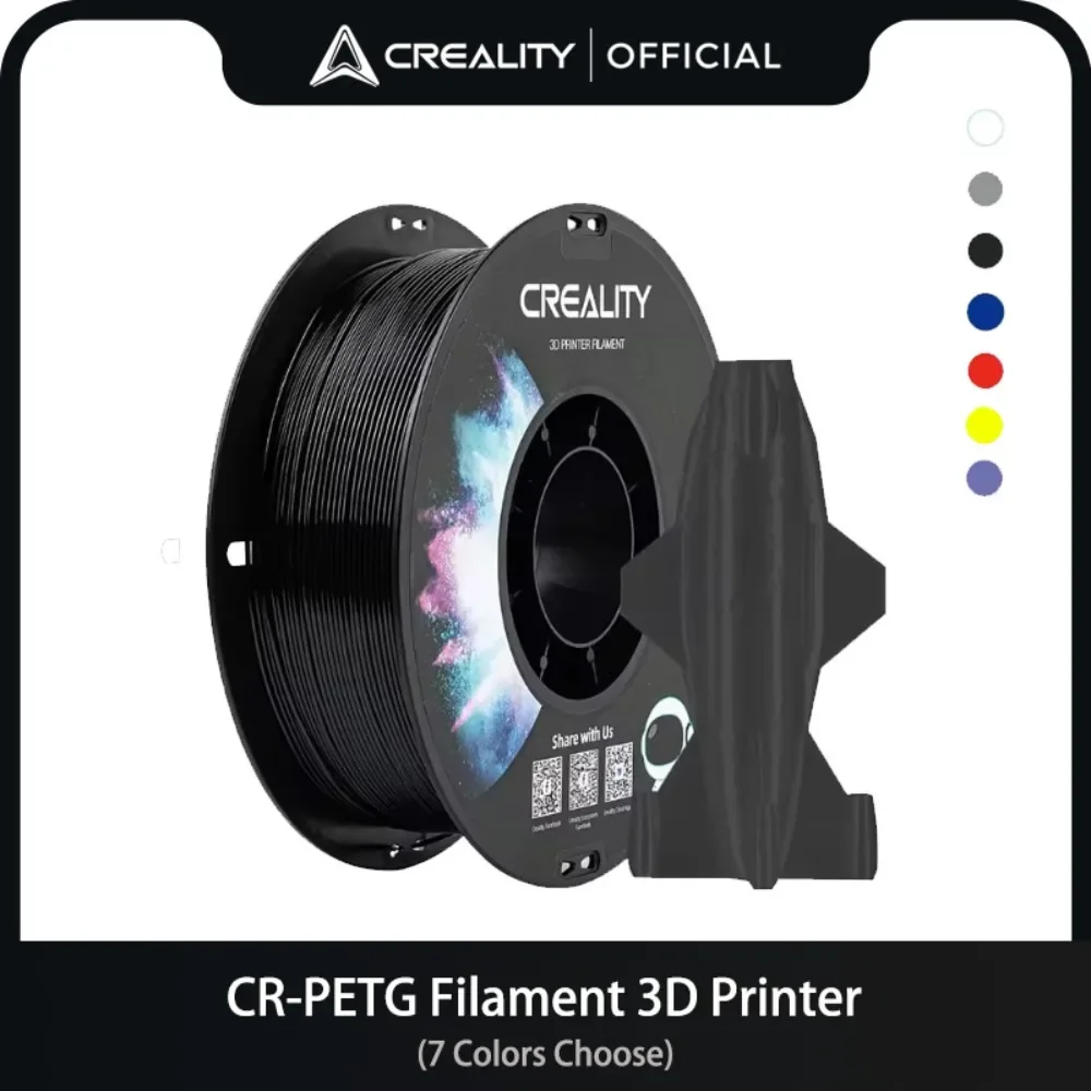 

CREALITY CR-PETG Filament 3D Printing High Temperature Eco-friendly Odorless Non-toxic Excellent 1KG 1.75mm 7 Colors Choices