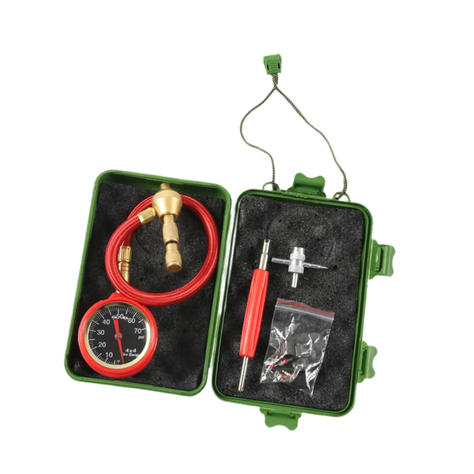 Tire Deflator Kit Tire Pressure Gauge Premium with Case Quickly Deflate Off Road Air Down Kit Repair Tool for ATV, Truck