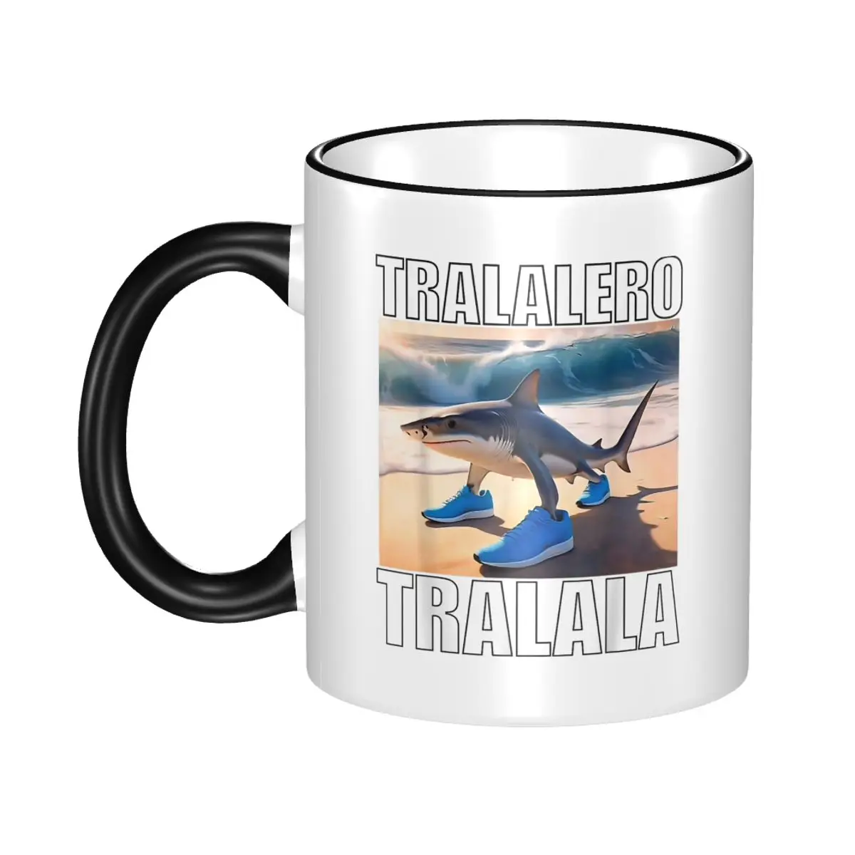 

Tralalero Tralala Coffee Mugs Cute Italian Brainrot Meme Tea Cups For Office