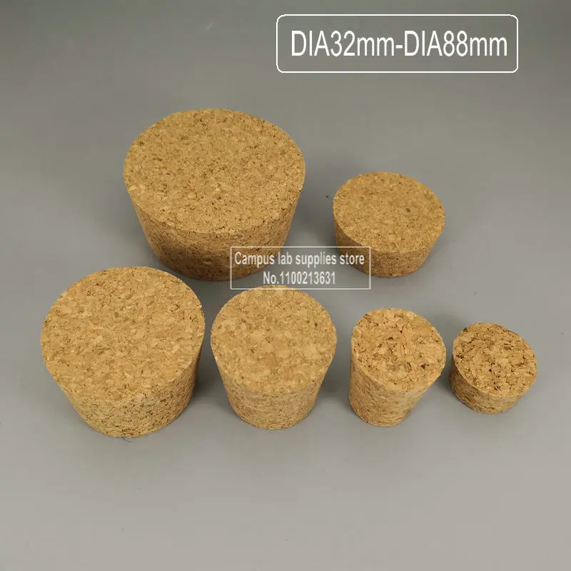 10 шт./партия (верхний диаметр 32-83 мм), лабораторные испытательные трубки с деревянной пробкой, пробка для пудинга