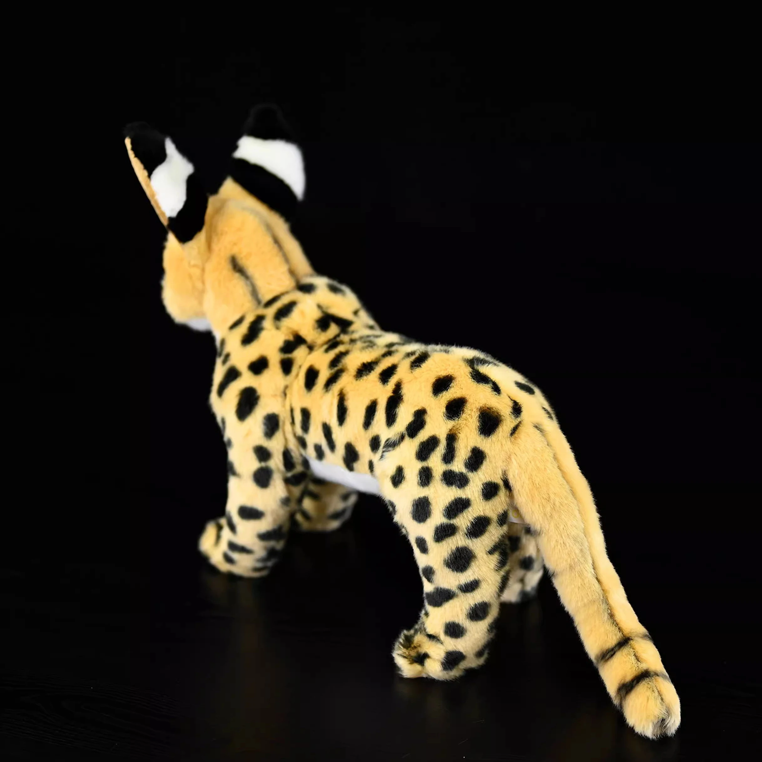 Simulated Animal Leptailurus Serval Caracal Bush Cat Cheetah Wild Nature Zoo Model Plush Toy Stuffed Doll Girl Boy Friend Gift - view 5