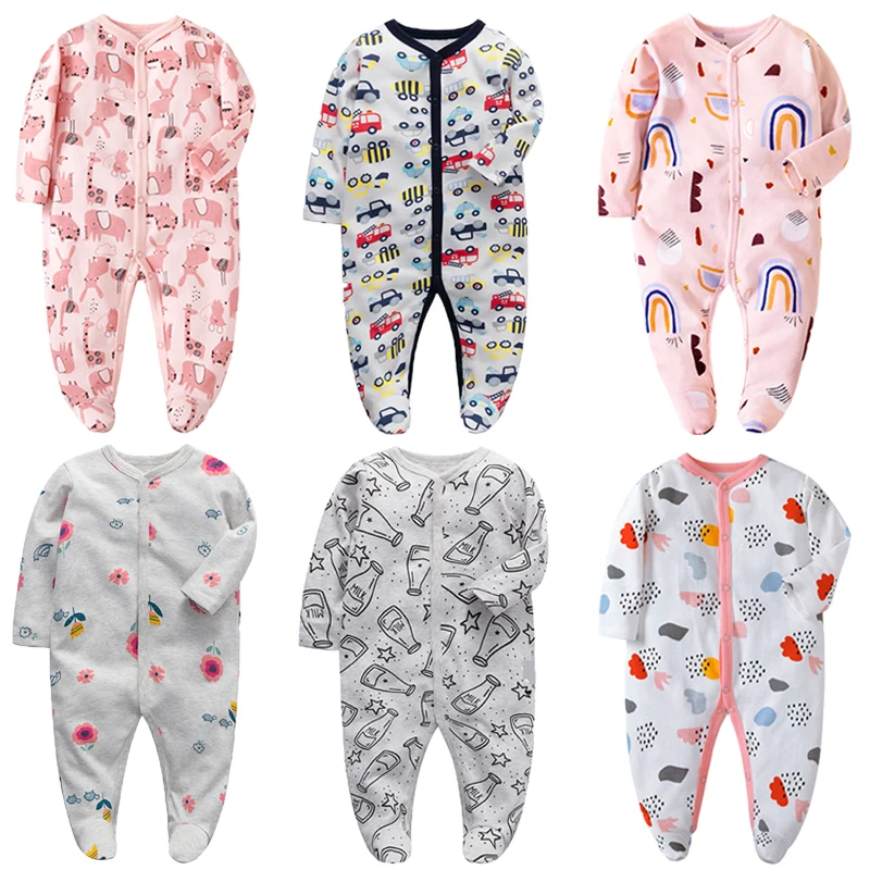 

Cotton Baby Clothing Newborn baby/infant Jumpsuit Cotton Baby Pajamas Long Design Infant Baby Foot Romper Jumpsuit