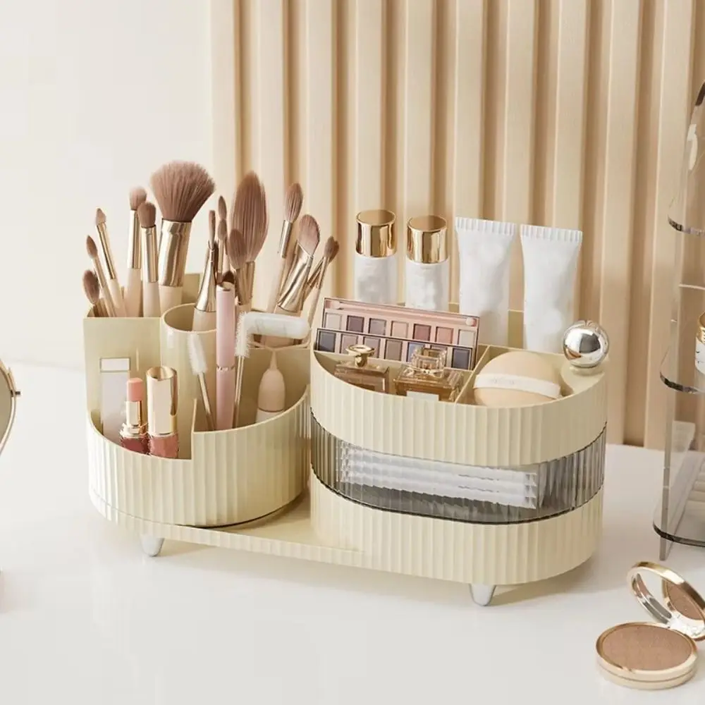 

Transparent Makeup Box Dust-proof Multi-functional Desktop Storage Rack Multilayer Large Capacity Makeup Brush Organizer Shelf
