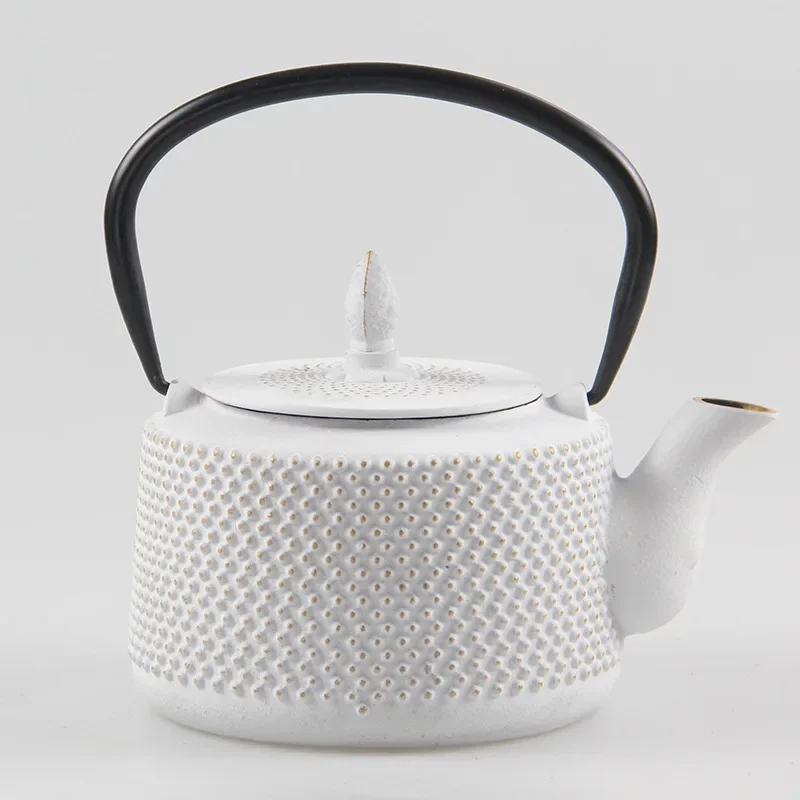 Unique White Cast Iron Kettle with Strainer Iron Luxury Container Chinese Teapot Boiling Teapot Boiling Water Teapot Tea Set