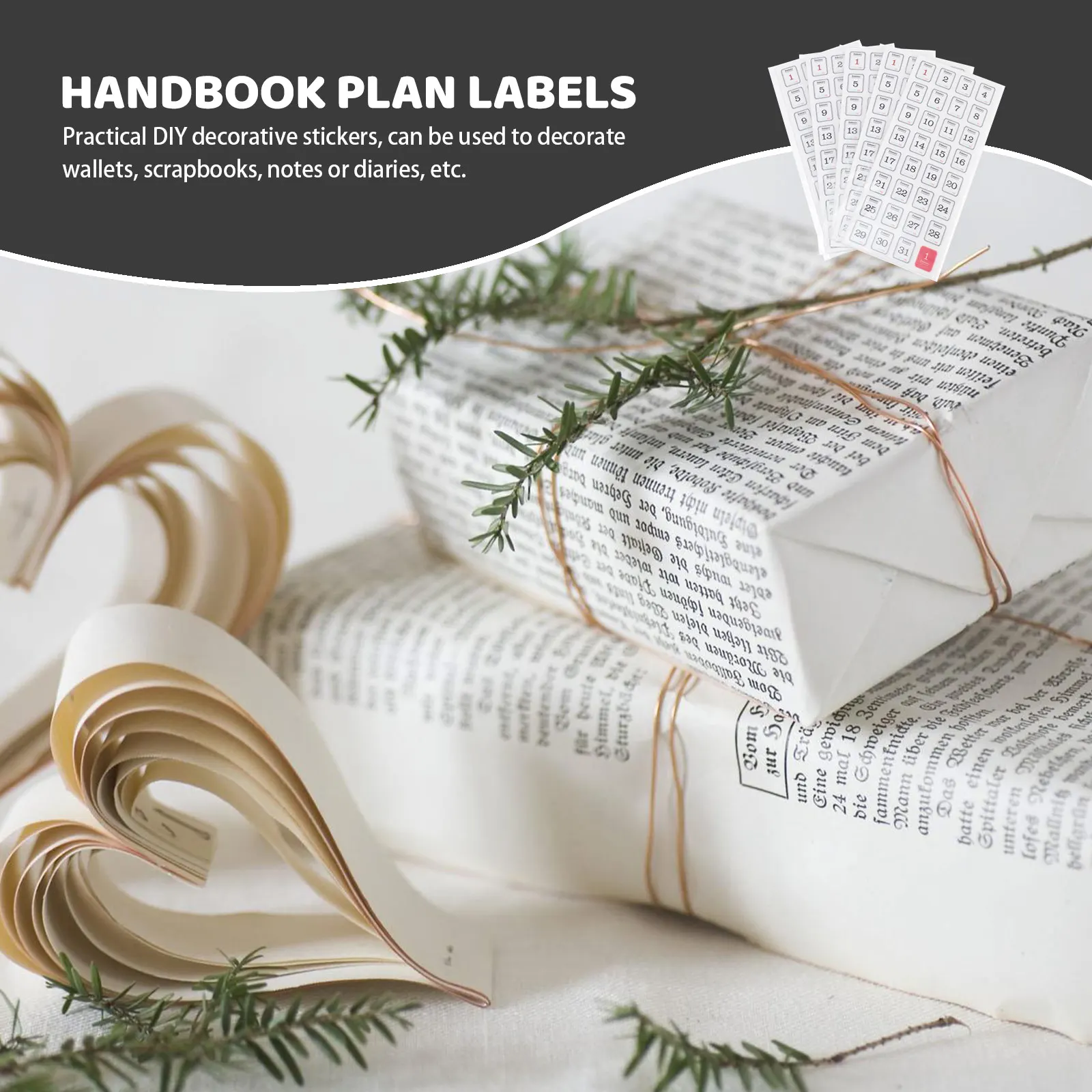 

60 шт., самоклеящиеся наклейки для календаря с годовым планом, блокнот, декоративная бумага, наклейка для ручного счета, календарь-планировщик, план
