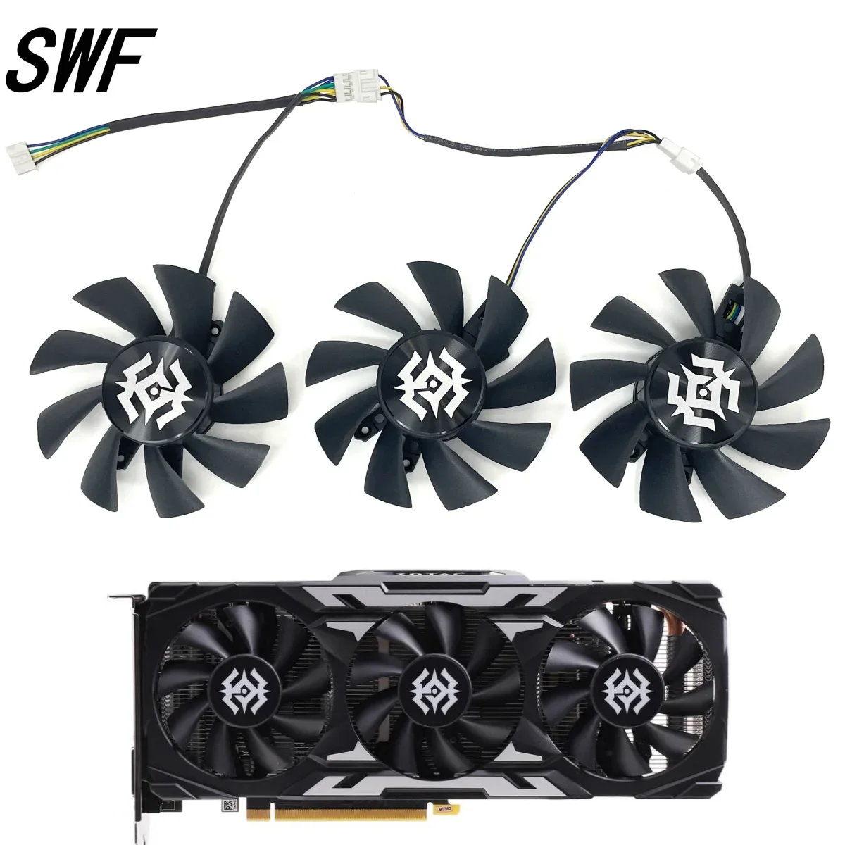 

New 3PCS/set 75mm 12V 4P GPU X3 Cooling Fan For Zotac GeForce GTX 1660 SUPER X-GAMING OC3 PRO Graphics Cooler Fan