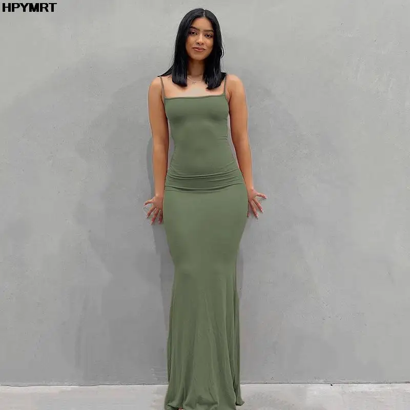 HPYMRT Satin Slip Maxi Dress Black 6