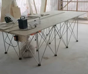 Foldable 4-8 Leg Stainless Steel Workbench Quick Telescopic Sawhorse Spider-Leg Portable Support Stand with Carry Bag