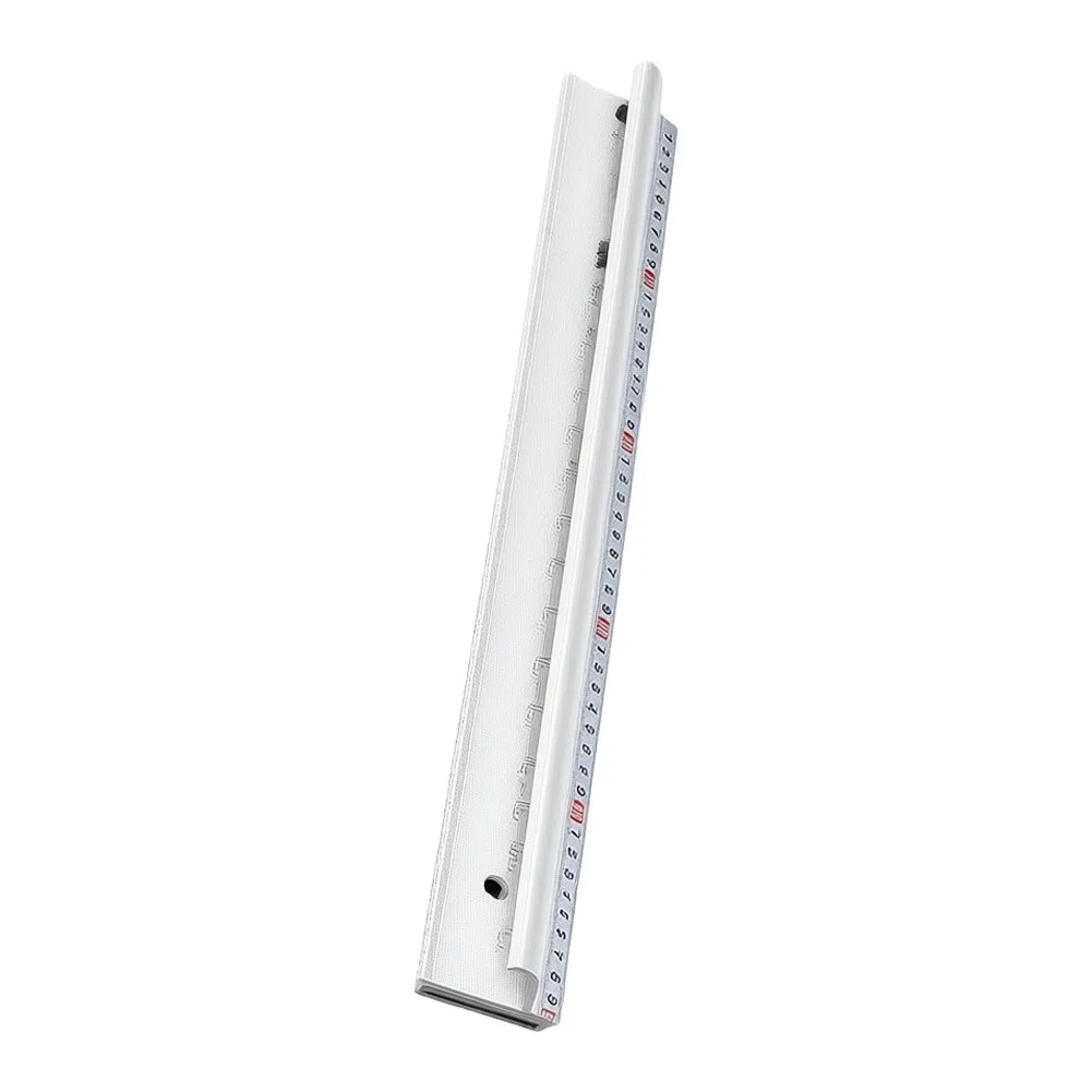 Aluminum Alloy Protective Ruler 50 cm x 6.5 cm x 3.7 cm with Hanging Hole Precision Scale 0.1cm Graduation for Cutting