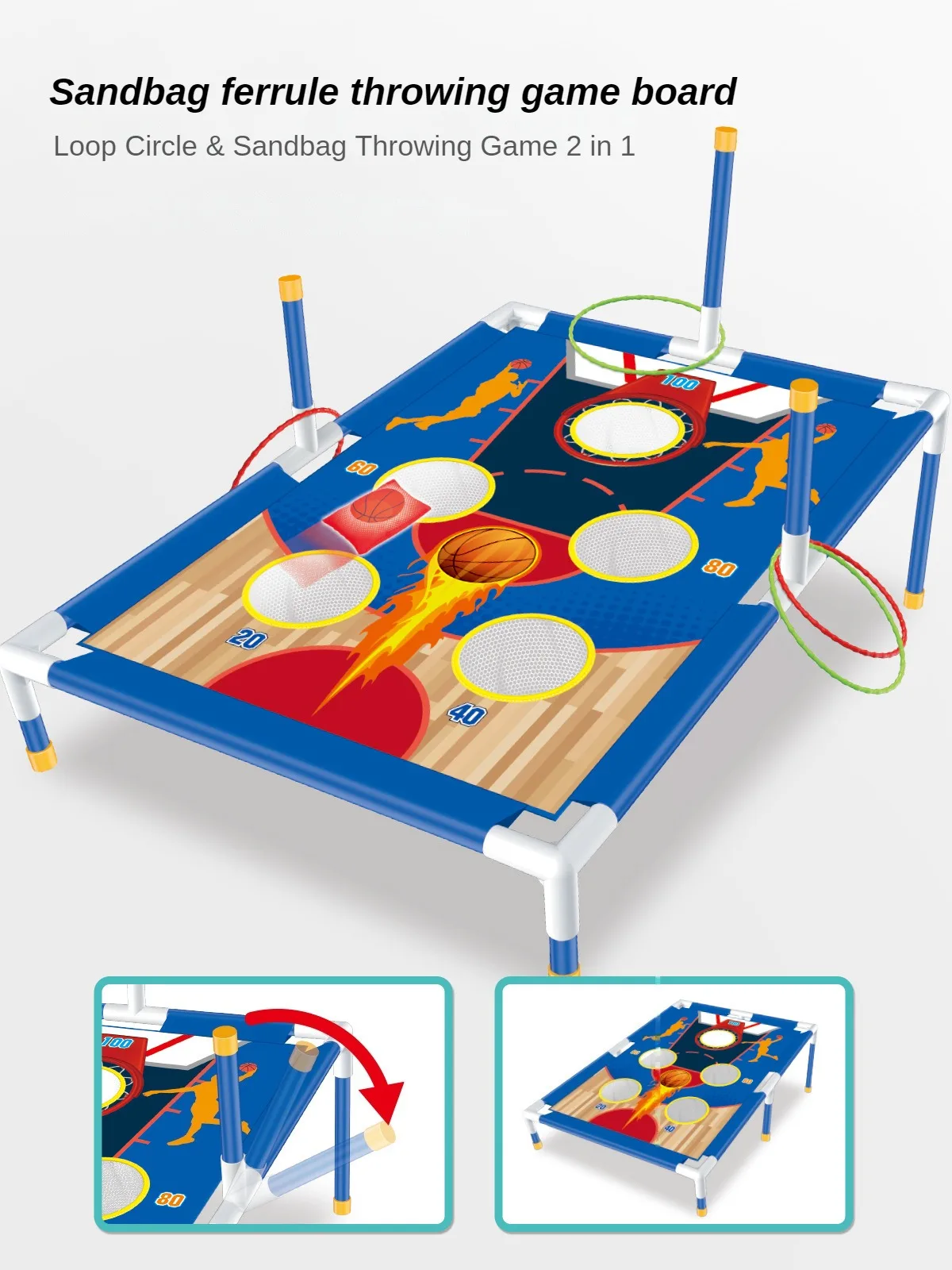 2 In 1 Zandzak Gooien Spellen, Indoor/Outdoor, Ringen, Basketbal Spel Stands, Sets, Educatief Speelgoed, Geschenken, Match, Voor Childre