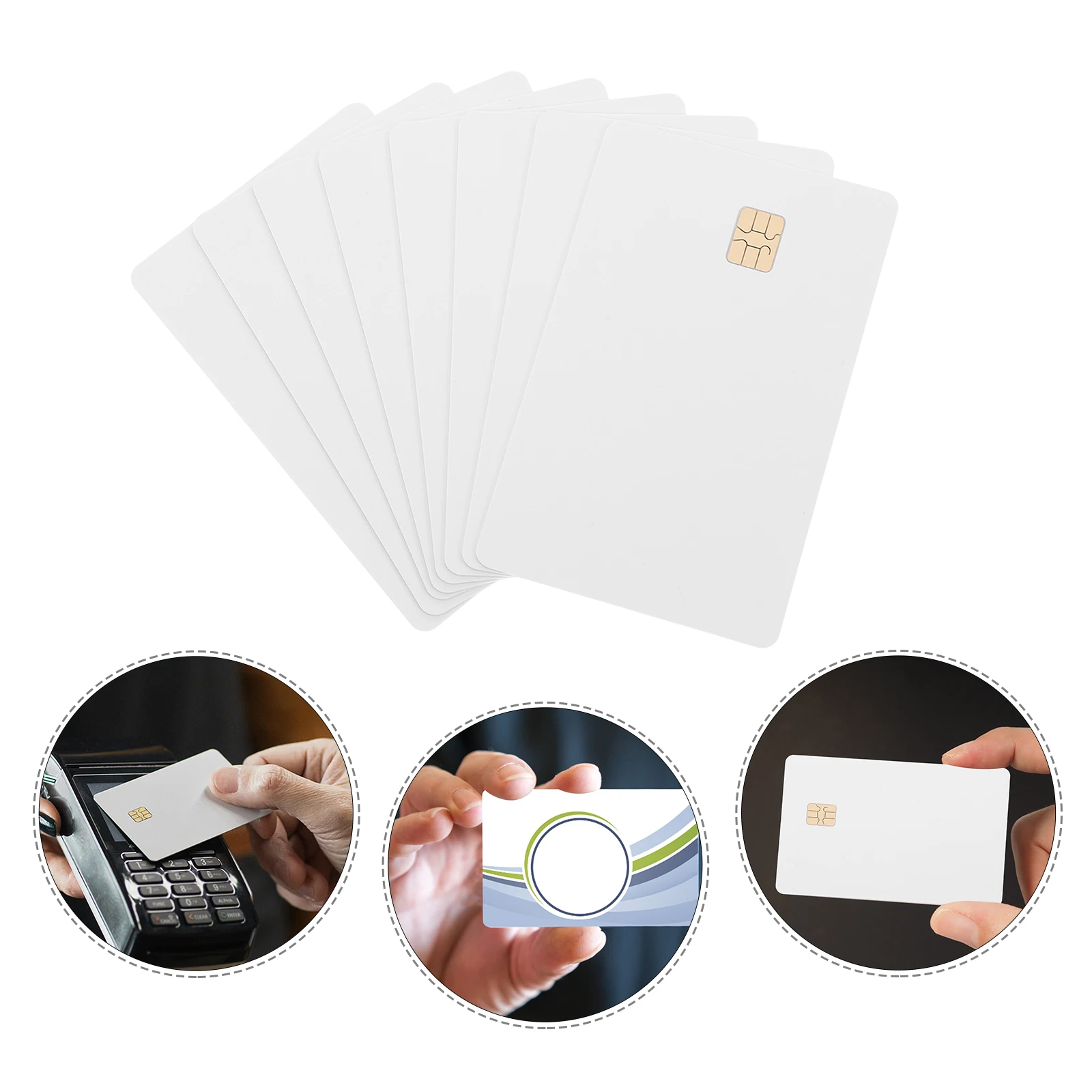 8pcs Pvc Id Blank White Waterproof Printable For Access Control Employee Membership Cards Pvc Card Blanks Fake