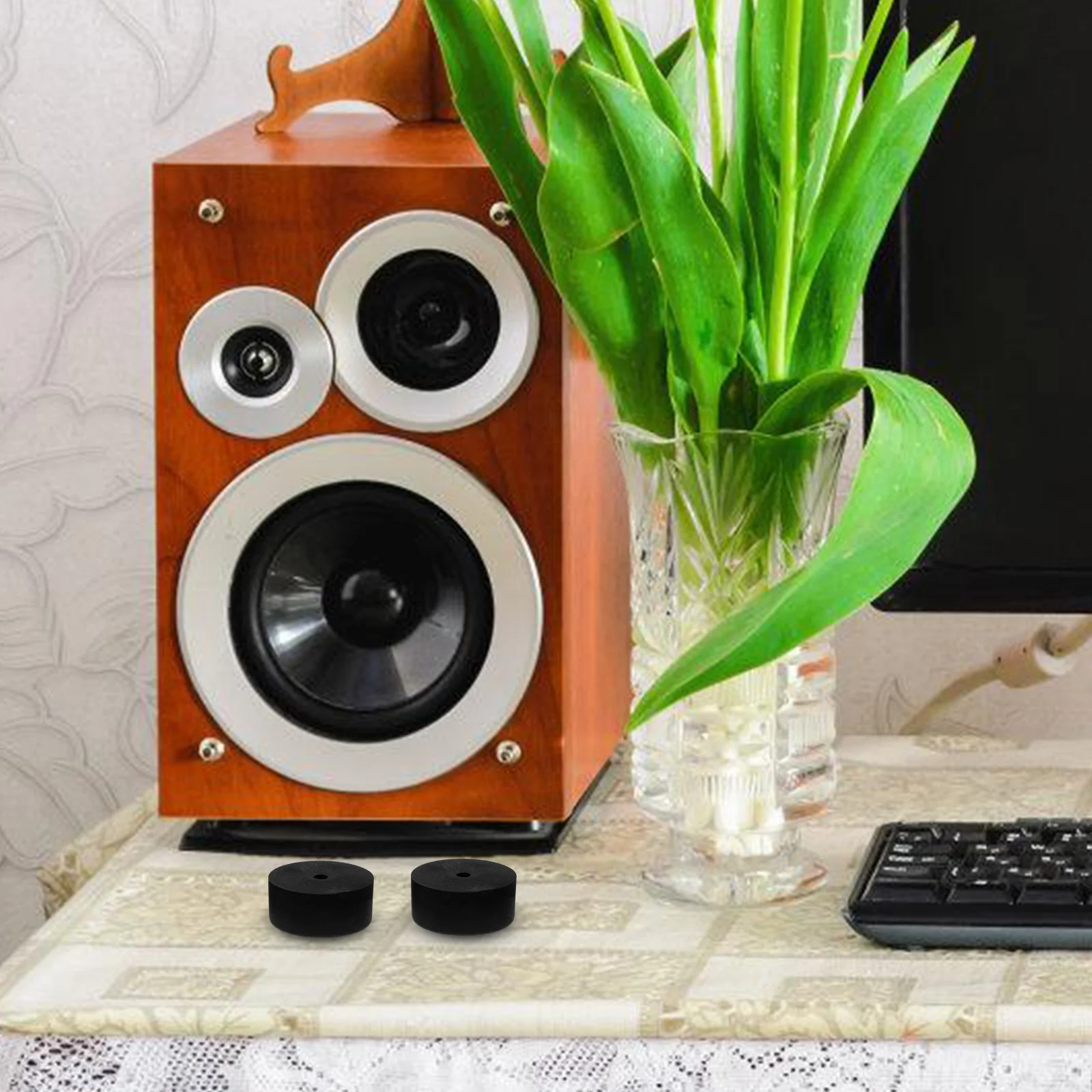 

8Pcs Speaker Feet Pads Anti Vibration Amplifier Cabinet Isolation Feet Rubber Cushions Audio Accessories Floor Protectors