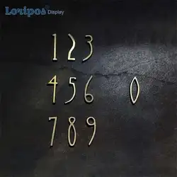 Retro Nordic Brass Wall Decoration Digital English Alphabet Wall Mounted Numbers Cement Digital Sign Door Number Signage Letter